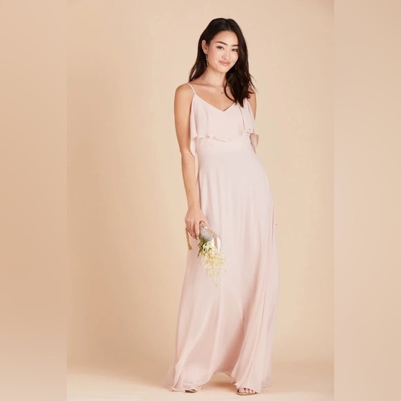 NWT Birdy Grey Jane Convertible Dress in Chiffon Pale Blush - Picture 3 of 8